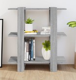 vidaXL Boekenkast/kamerscherm 80x30x87 cm grijs sonoma eikenkleurig