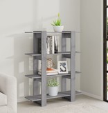 vidaXL Boekenkast/kamerscherm 100x30x123,5 cm grijs sonoma eiken