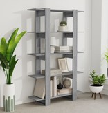 vidaXL Boekenkast/kamerscherm 100x30x160 cm grijs sonoma eikenkleurig