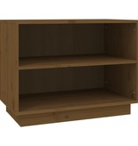 vidaXL Schoenenkast 60x34x45 cm massief grenenhout honingbruin