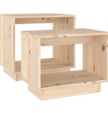 VidaXL 2-delige Salontafelset massief grenenhout