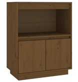 VidaXL Dressoir 60x34x75 cm massief grenenhout honingbruin