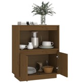 VidaXL Dressoir 60x34x75 cm massief grenenhout honingbruin