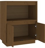 VidaXL Dressoir 60x34x75 cm massief grenenhout honingbruin