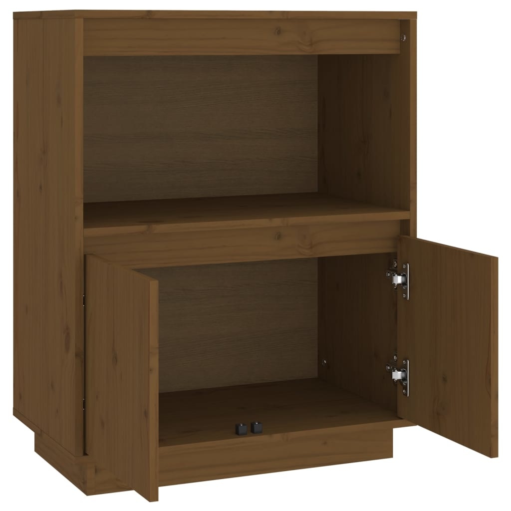 VidaXL Dressoir 60x34x75 cm massief grenenhout honingbruin