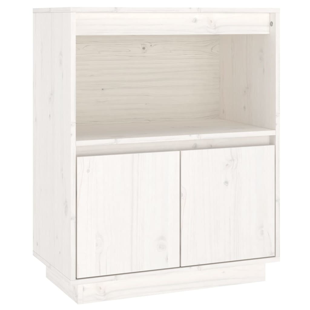 VidaXL Dressoir 60x34x75 cm massief grenenhout wit