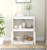 VidaXL Dressoir 60x34x75 cm massief grenenhout wit
