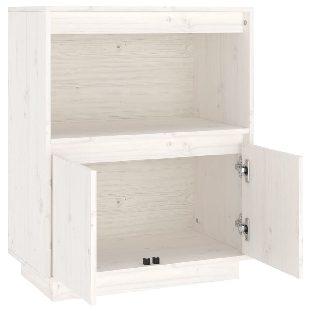 VidaXL Dressoir 60x34x75 cm massief grenenhout wit