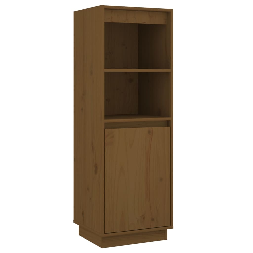 VidaXL Hoge kast 37x34x110 cm massief grenenhout honingbruin