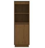 VidaXL Hoge kast 37x34x110 cm massief grenenhout honingbruin