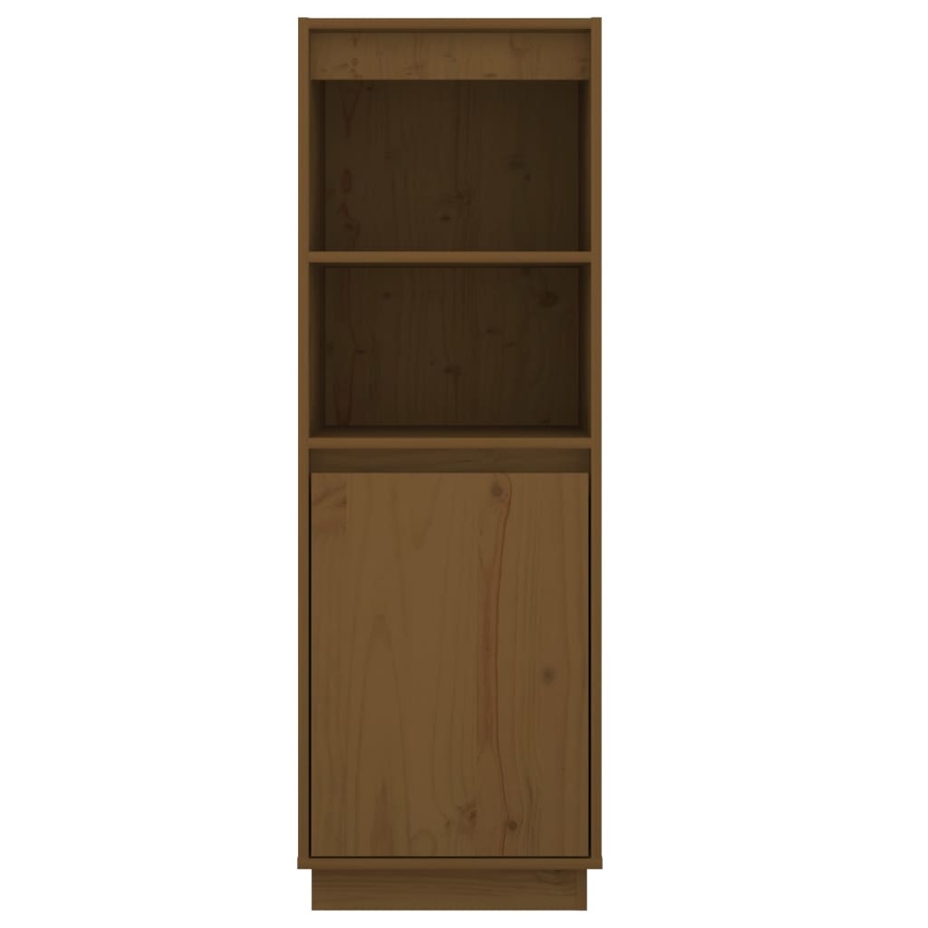 VidaXL Hoge kast 37x34x110 cm massief grenenhout honingbruin