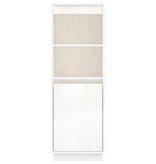 VidaXL Hoge kast 37x34x110 cm massief grenenhout wit