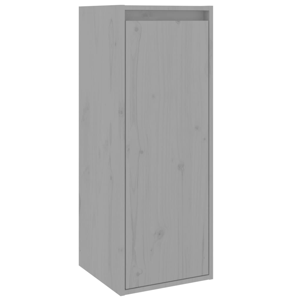 VidaXL Wandkast 30x30x80 cm massief grenenhout grijs