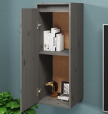VidaXL Wandkast 30x30x80 cm massief grenenhout grijs