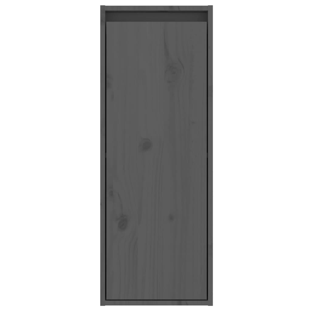 VidaXL Wandkast 30x30x80 cm massief grenenhout grijs
