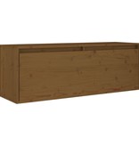 vidaXL Wandkast 100x30x35 cm massief grenenhout honingbruin