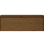 vidaXL Wandkast 100x30x35 cm massief grenenhout honingbruin