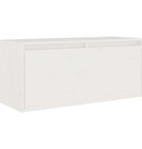 vidaXL Wandkast 80x30x35 cm massief grenenhout wit