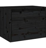 vidaXL Wandkast 45x30x35 cm massief grenenhout zwart