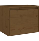 vidaXL Wandkast 45x30x35 cm massief grenenhout honingbruin