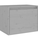 vidaXL Wandkast 45x30x35 cm massief grenenhout grijs