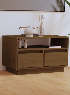 VidaXL Tv-meubel 60x35x37 cm massief grenenhout honingbruin