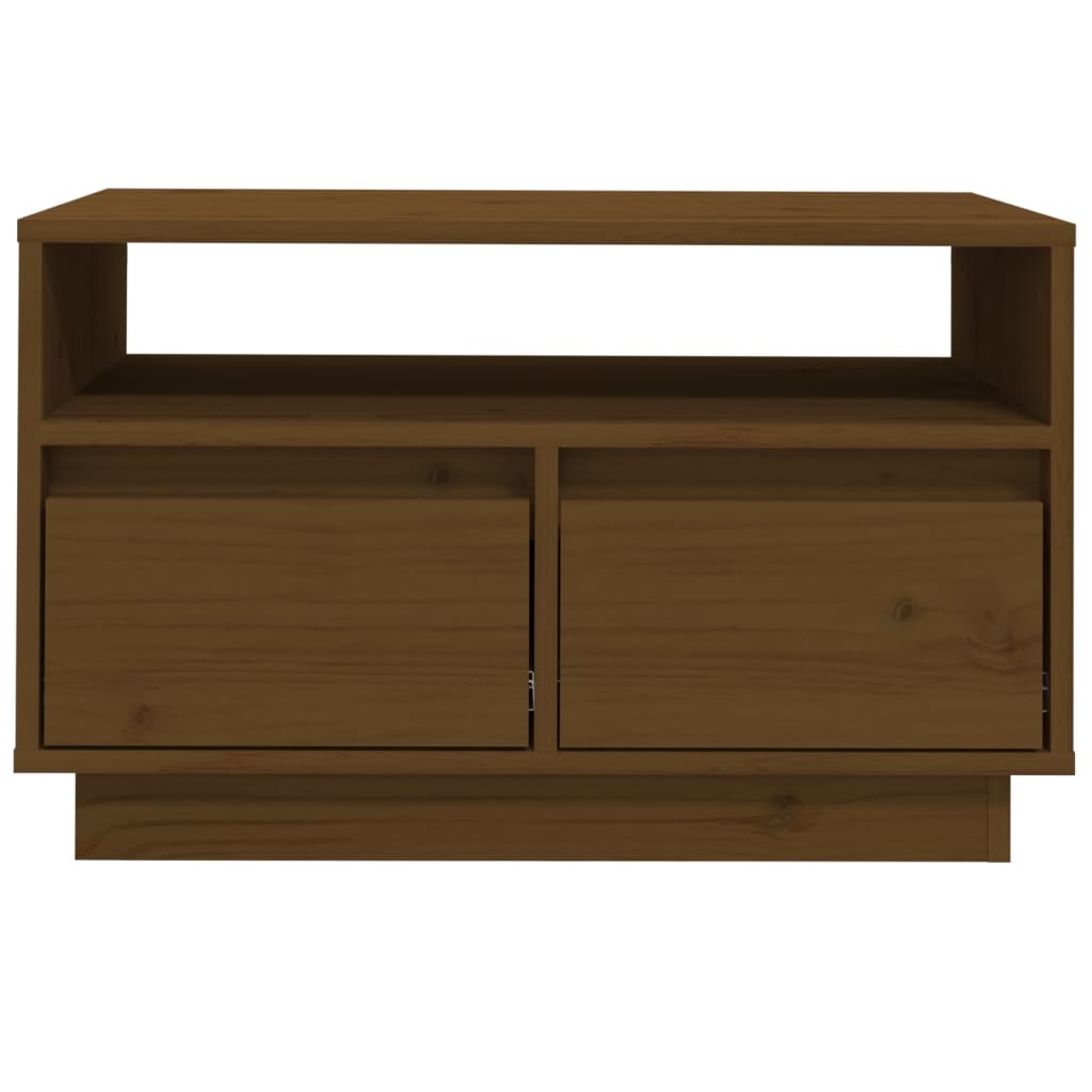 VidaXL Tv-meubel 60x35x37 cm massief grenenhout honingbruin
