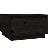 VidaXL Salontafel 55x56x32 cm massief grenenhout zwart