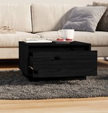 VidaXL Salontafel 55x56x32 cm massief grenenhout zwart