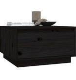 VidaXL Salontafel 55x56x32 cm massief grenenhout zwart