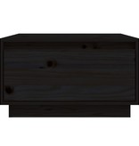 VidaXL Salontafel 55x56x32 cm massief grenenhout zwart