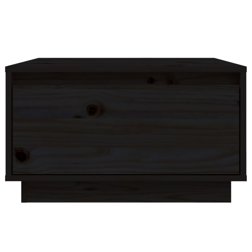 VidaXL Salontafel 55x56x32 cm massief grenenhout zwart