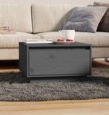 VidaXL Salontafel 55x56x32 cm massief grenenhout grijs
