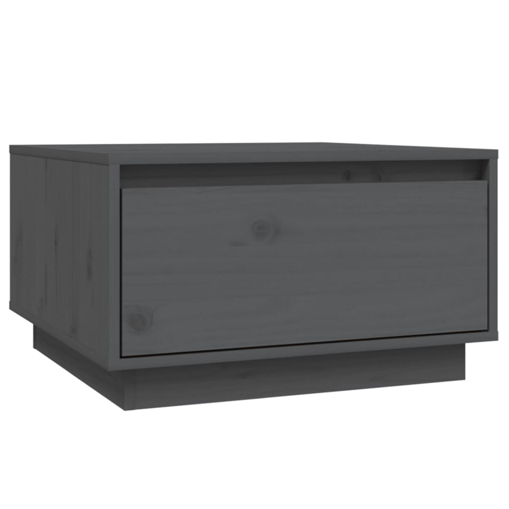 VidaXL Salontafel 55x56x32 cm massief grenenhout grijs