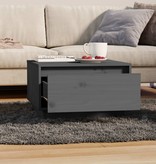 VidaXL Salontafel 55x56x32 cm massief grenenhout grijs