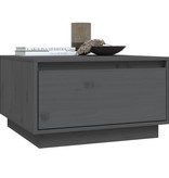 VidaXL Salontafel 55x56x32 cm massief grenenhout grijs