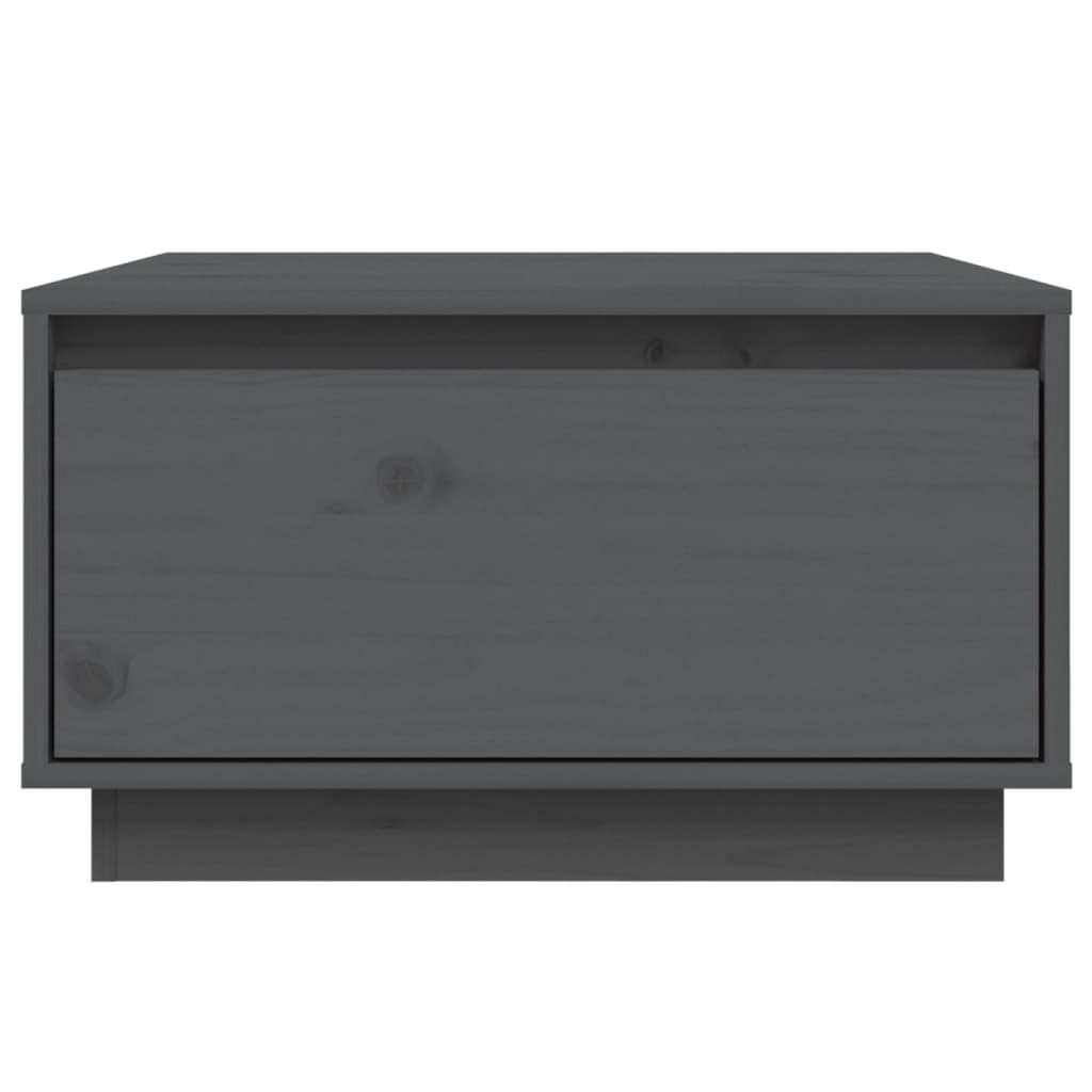 VidaXL Salontafel 55x56x32 cm massief grenenhout grijs