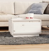 VidaXL Salontafel 55x56x32 cm massief grenenhout wit