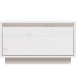 VidaXL Salontafel 55x56x32 cm massief grenenhout wit