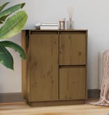 VidaXL Dressoir 60x34x75 cm massief grenenhout honingbruin
