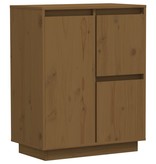VidaXL Dressoir 60x34x75 cm massief grenenhout honingbruin
