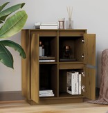VidaXL Dressoir 60x34x75 cm massief grenenhout honingbruin