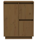 VidaXL Dressoir 60x34x75 cm massief grenenhout honingbruin