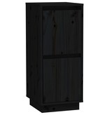 VidaXL Dressoirs 2 st 31,5x34x75 cm massief grenenhout zwart