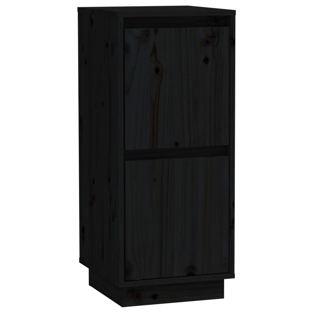 VidaXL Dressoirs 2 st 31,5x34x75 cm massief grenenhout zwart