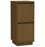 VidaXL Dressoirs 2 st 31,5x34x75 cm massief grenenhout honingbruin
