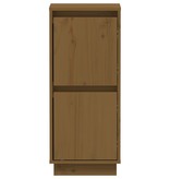VidaXL Dressoirs 2 st 31,5x34x75 cm massief grenenhout honingbruin
