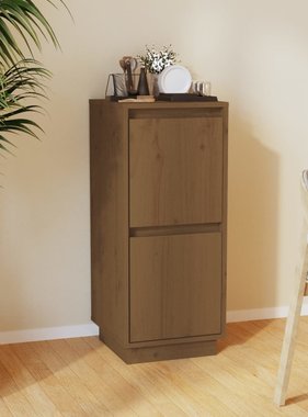 VidaXL Dressoir 31,5x34x75 cm massief grenenhout honingbruin