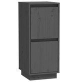 VidaXL Dressoirs 2 st 31,5x34x75 cm massief grenenhout grijs