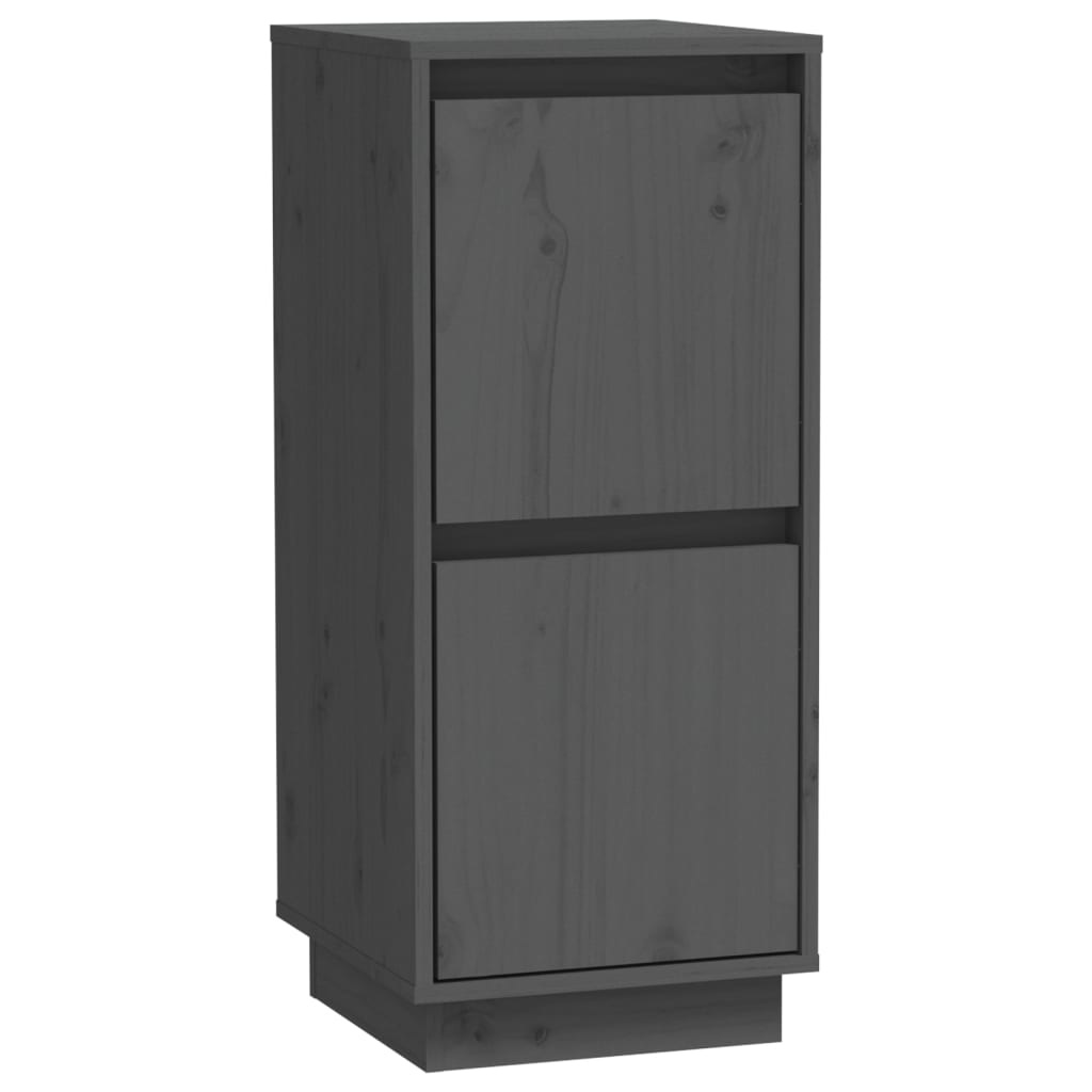 VidaXL Dressoirs 2 st 31,5x34x75 cm massief grenenhout grijs